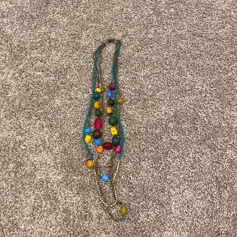Mixed media colored necklace boutique